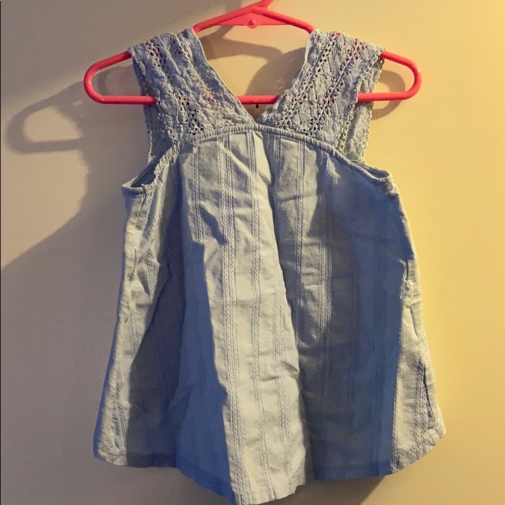 Zara girls blue top with lace straps